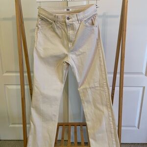 Uniqlo Off-White Cotton Pants sz 27